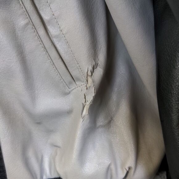 Steve & Barry's Men's Full Zip PVC Leather Varsity Jacket Black Gray XXL Baller - Picture 4 of 16